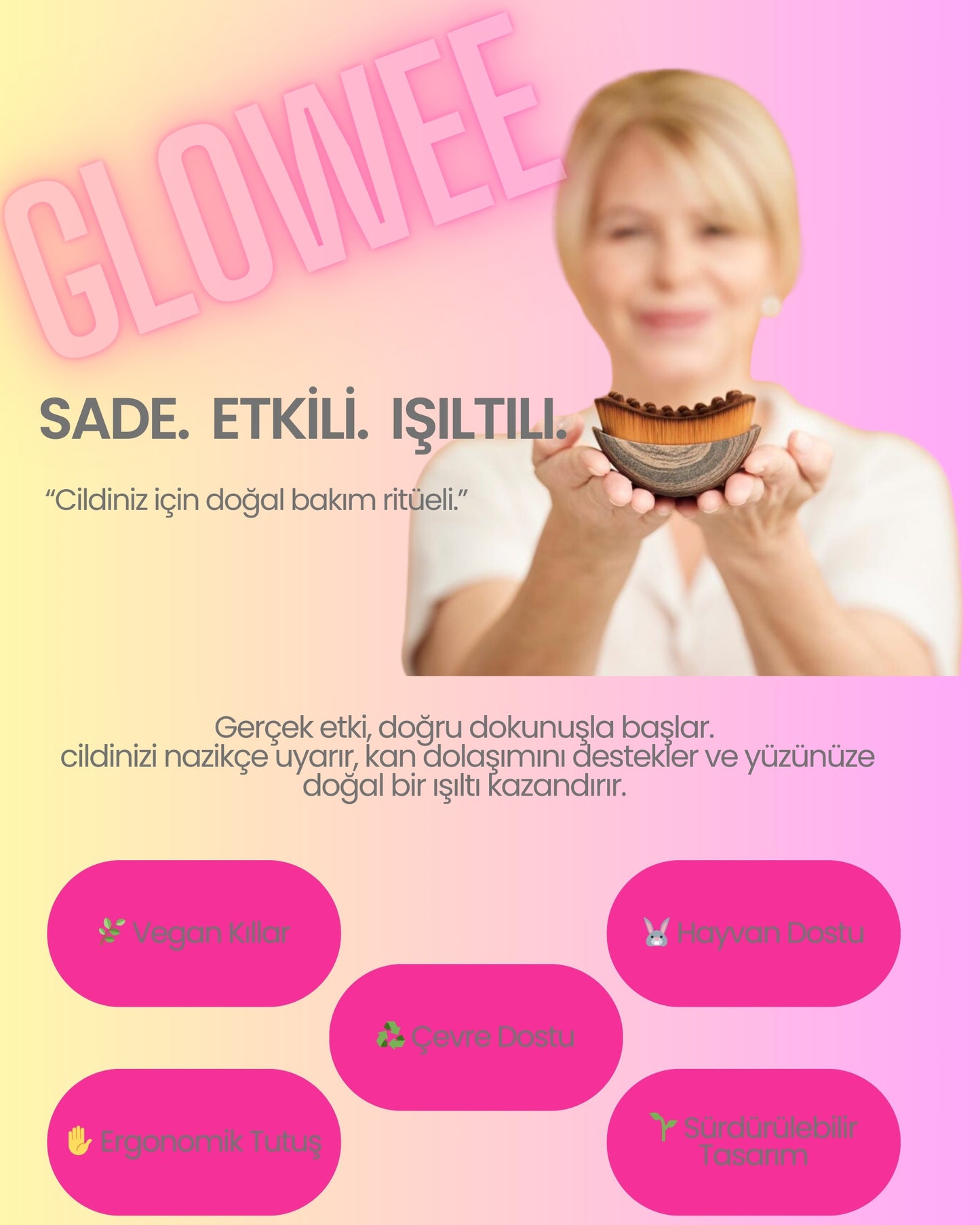 Glowee™ – Lenf Drenajı Yüz Masaj Fırçası