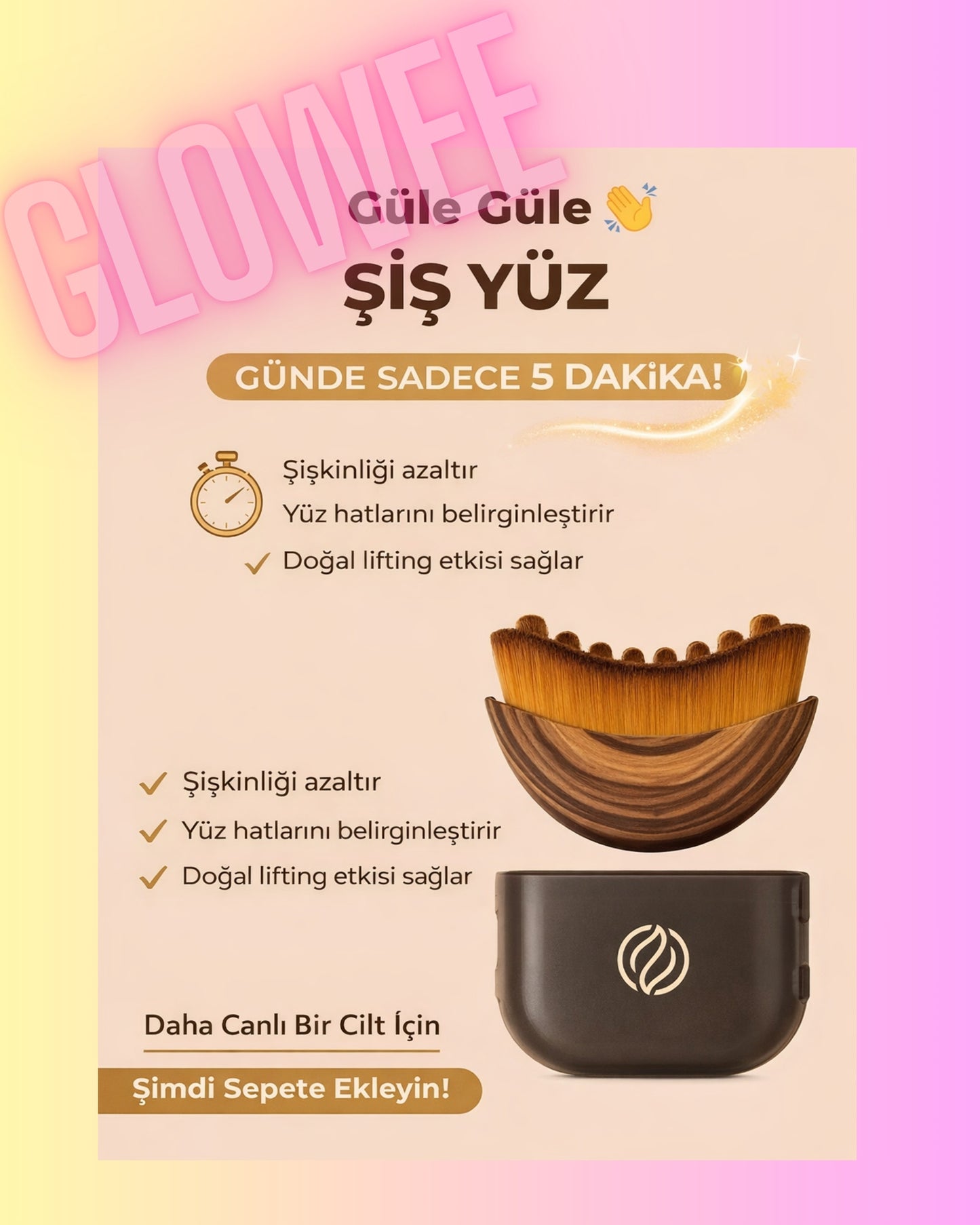 Glowee™ – Lenf Drenajı Yüz Masaj Fırçası